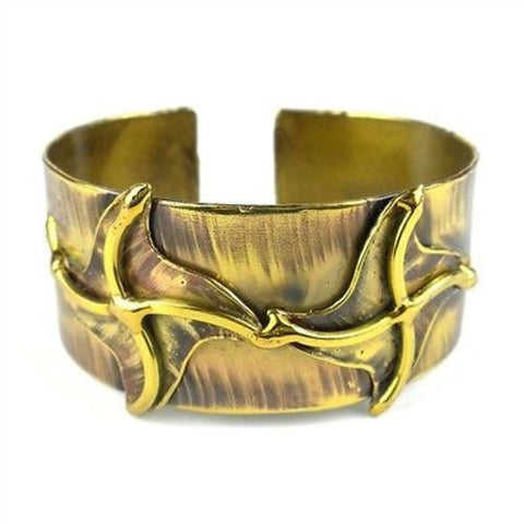 Brass Pinwheels Cuff - Brass Images (C)
