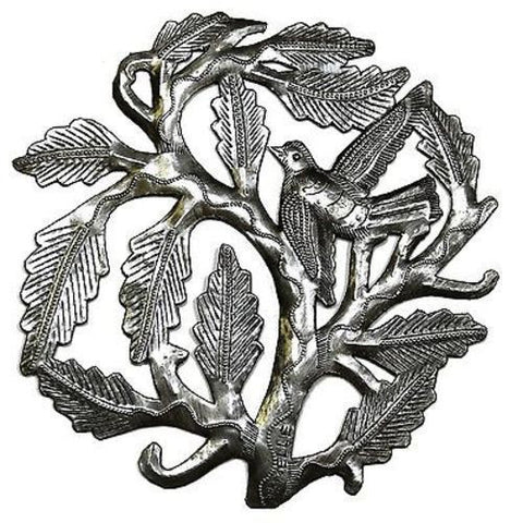 Small Tree of Life with a Single Bird 8 inch Wall Art - Croix des Bouquets